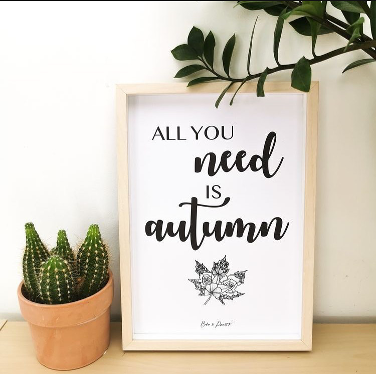 ALL YOU NEED IS AUTUMN WALL ART – QUOTES WALL ART