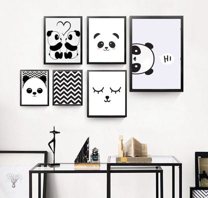 BABY PANDAS WALL ART – 6 PANEL SET