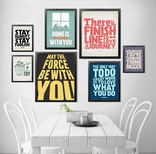 BE BRAVE QUOTES – 7 PANEL SET – QUOTES WALL ART