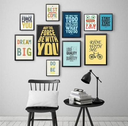 RIDE WITH ME QUOTES – 10 PANEL SET – QUOTES WALL ART