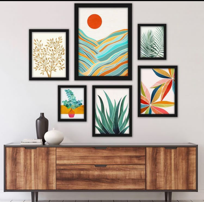 SUNRISE ABSTRACT ART – 5 PANEL SET