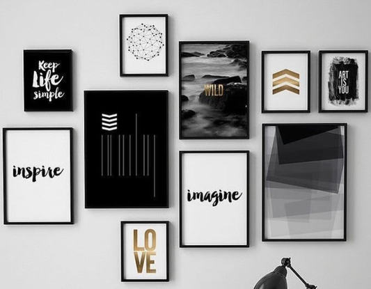 KEEP LIFE SIMPLE LOVE IMAGINE – 10 PANEL SET – QUOTES WALL ART