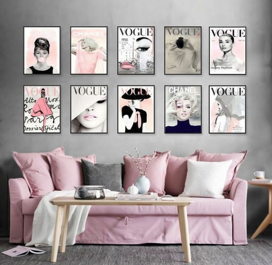 CLASSIC WOMEN FESHION – 10 PANEL SET – FASHION WALL ART
