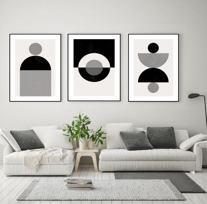 FEMALE MOON PHASES ART – 3 PANEL SET