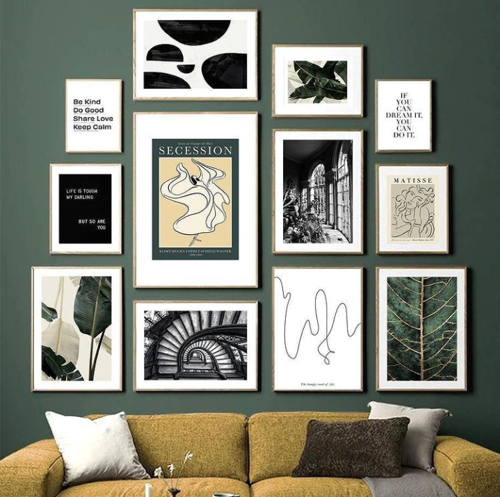 ABSTRACT BLACK AND WHITE ART – 12 PANEL SET