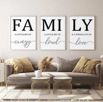 FAMILY – 3 PANEL SET