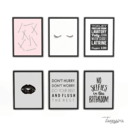 QUOTES WALL HANGING – 6 PANEL SET – QUOTES WALL ART