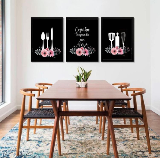 KITCHEN WALL ART – 3 PANEL SET