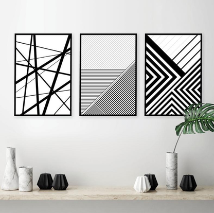 MODER CENTURY ART – 3 PANEL SET