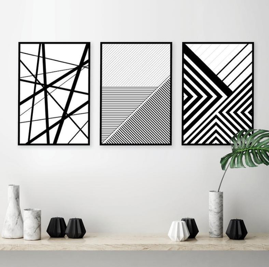 MODER CENTURY ART – 3 PANEL SET