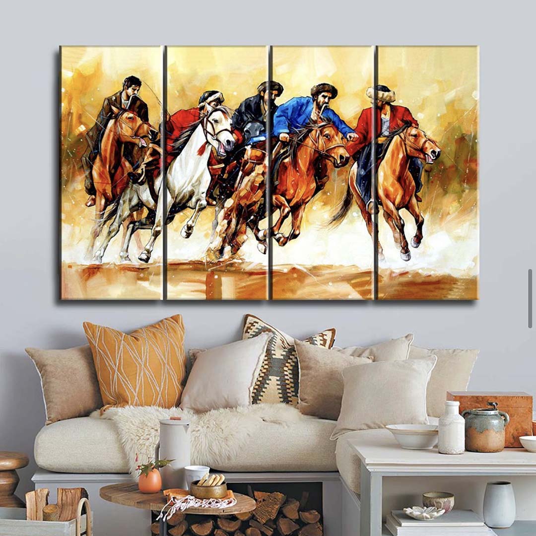 HISTORICAL WALL SETUP – 4 PANEL SET – ANIMAL WALL ART