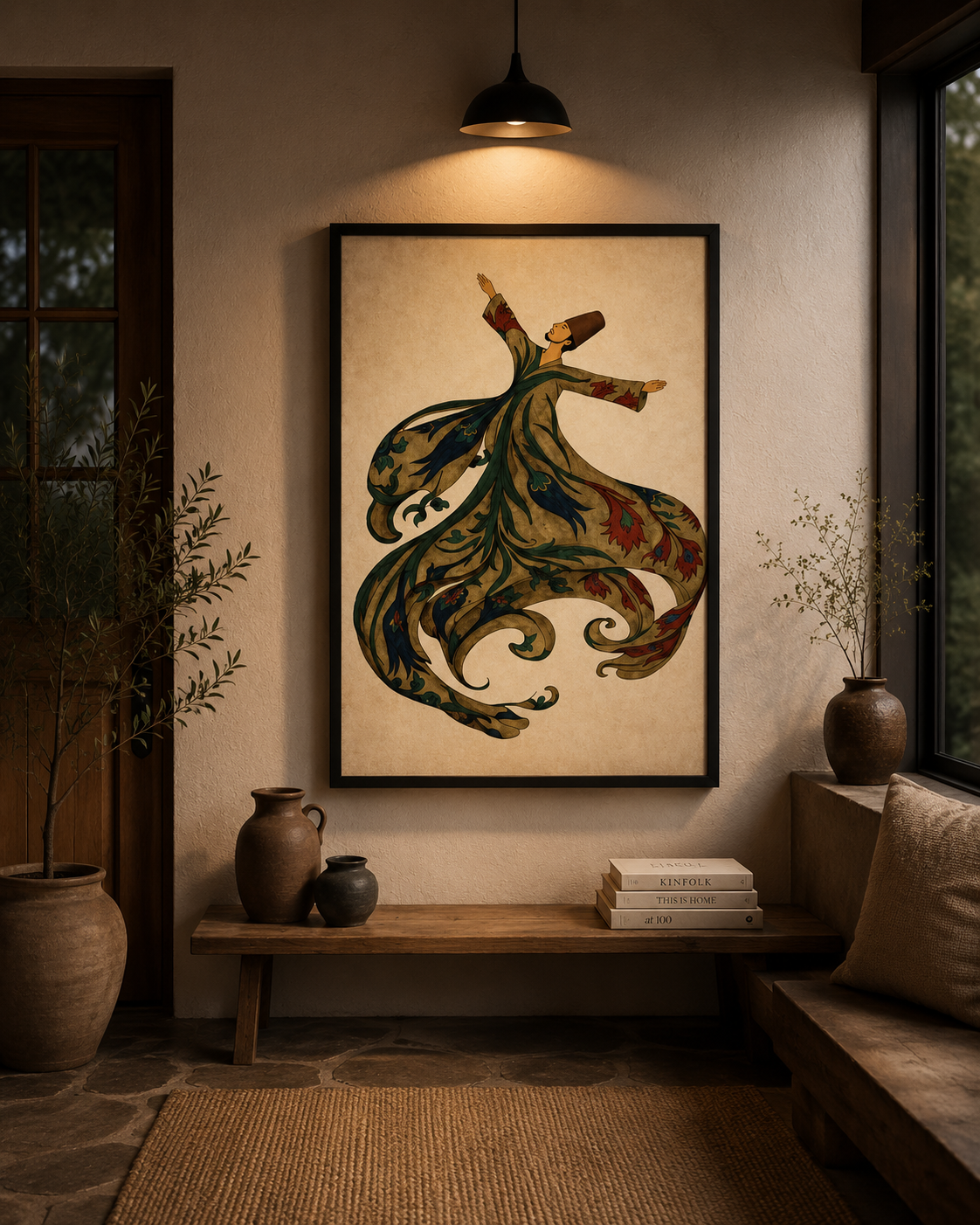 Floral Whirling Dervish Islamic Art