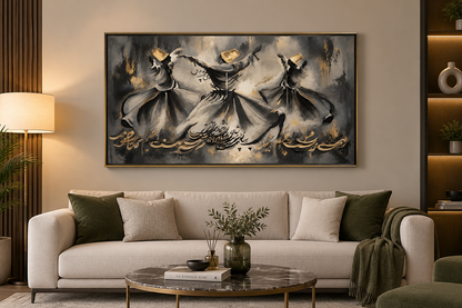 The Sama Elegance – Sufi Dervishes Canvas Wall Art