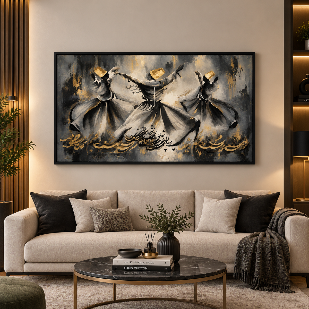 The Sama Elegance – Sufi Dervishes Canvas Wall Art