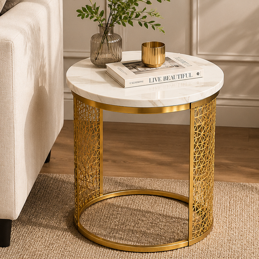 Luxury Gold Accent Side Table