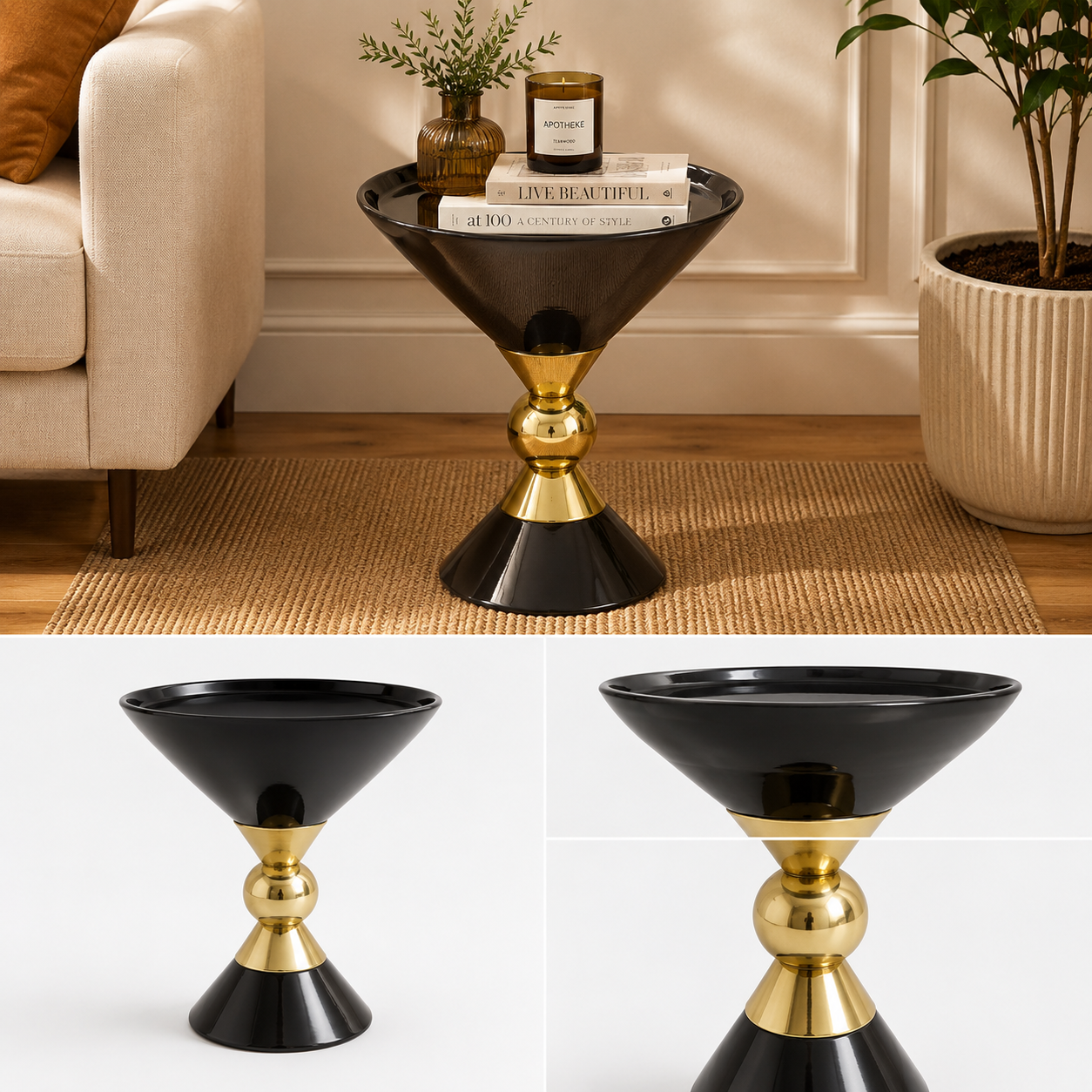 Obsidian Luxe Side Table