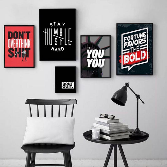 INSPIRATIONAL WALL QUOTES – 5 PANEL SET -QUOTES WALL ART