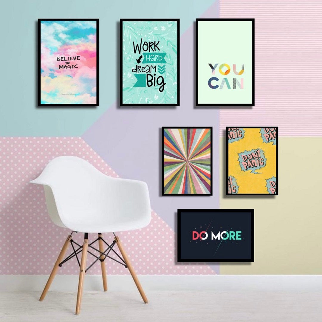 QUOTE WALL DECOR SETUP – 6 PANEL SET – QUOTE WALL ART