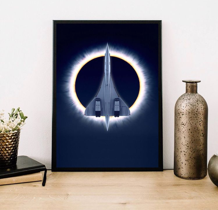 MOON AIRCRAFT WALL ART – DIGITAL WALL ART