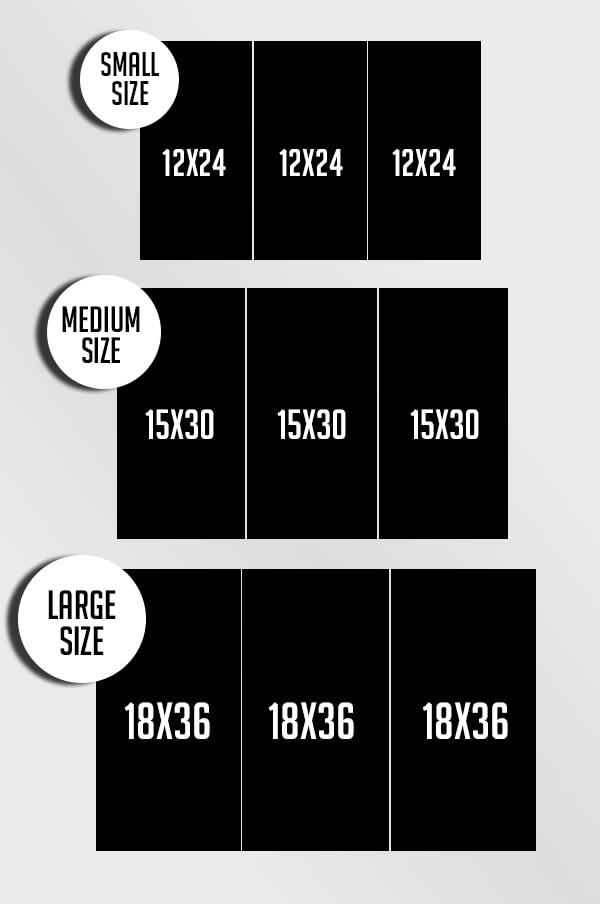 BISMIALLAH SILVER RED BLACK – 3 PANEL SET – ISLAMIC WALL ART