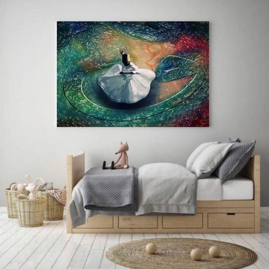 SUFI DERVISH ART – SINGLE WALL ART – SUFISIM WALL ART