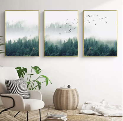 FORSET ART – 3 PANEL SET NATURE WALL ART