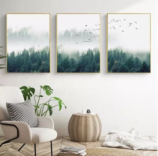 FORSET ART – 3 PANEL SET NATURE WALL ART