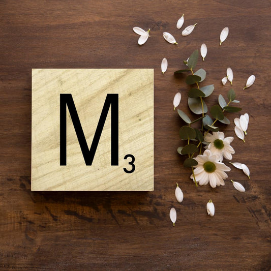 SCRABBLE LETTER “M“