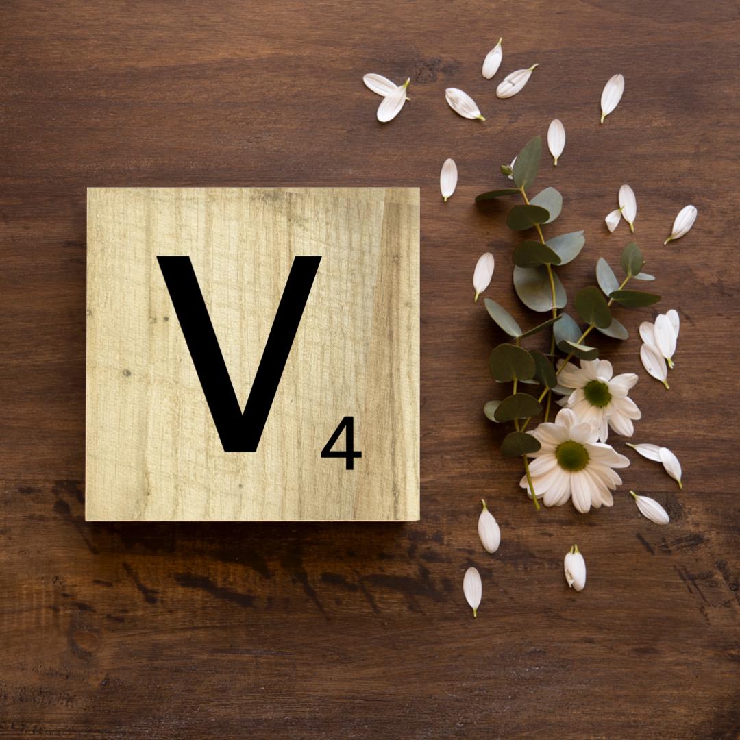 SCRABBLE LETTER “V”
