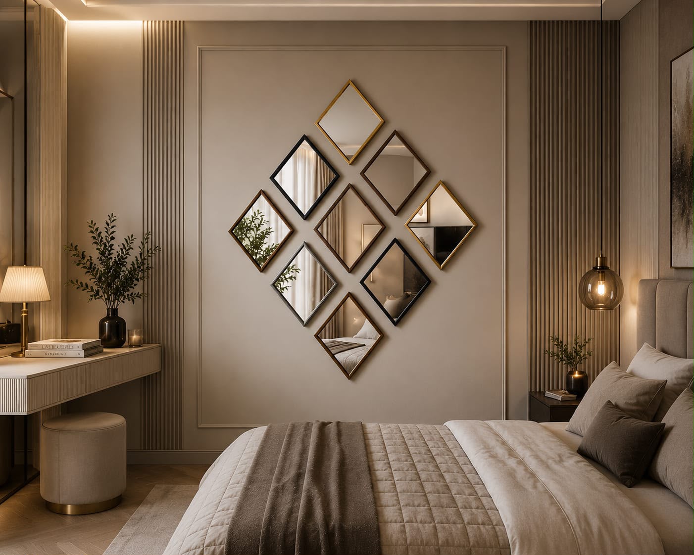 Premium Diamond Mirror Wall Art