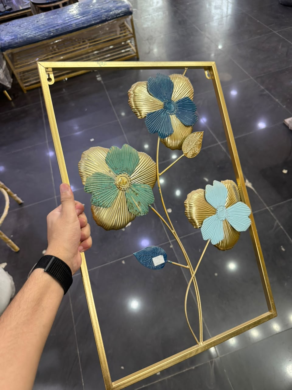 Royal Bloom Multi-Color Metal Wall Art