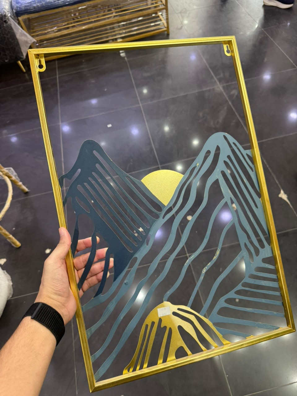 Teal Mountain Luxe Wall Art