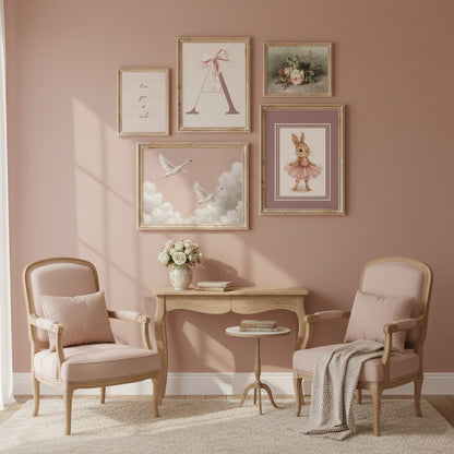 Vintage Kids Wall art l Set of 5 frames