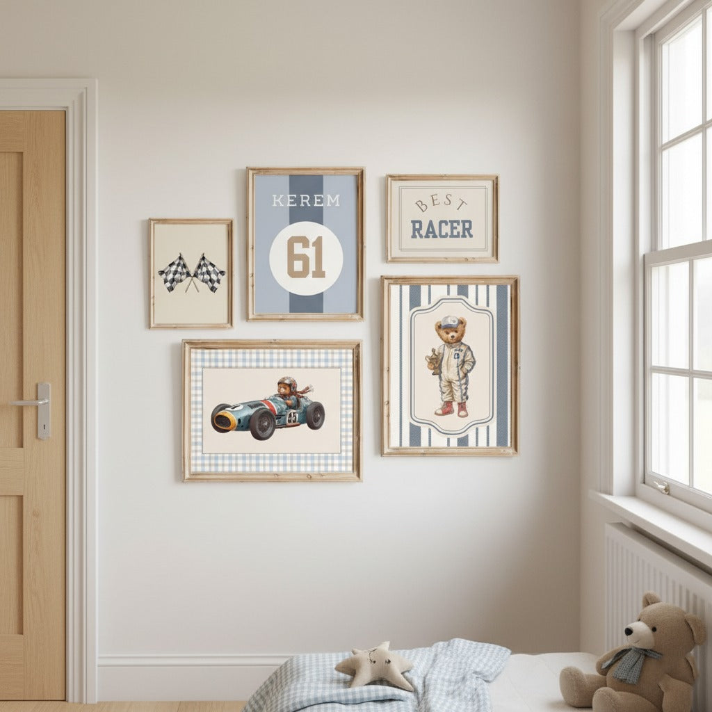 Vintage Kids Wall art l Set of 5 frames