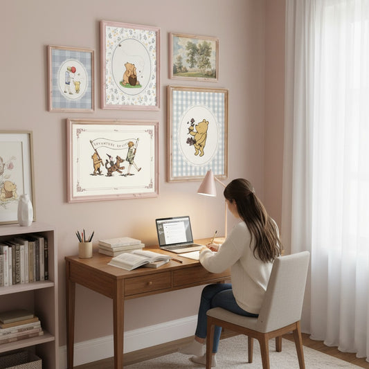 Vintage Kids Wall art l Set of 5 frames