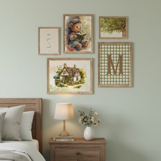 Vintage Kids Wall art l Set of 5 frames