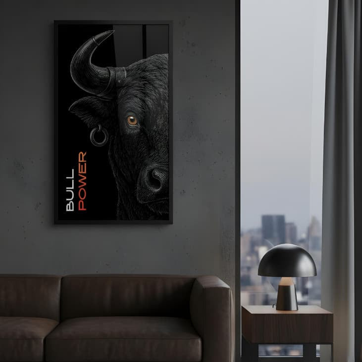 The Power Bull Gaze canvas