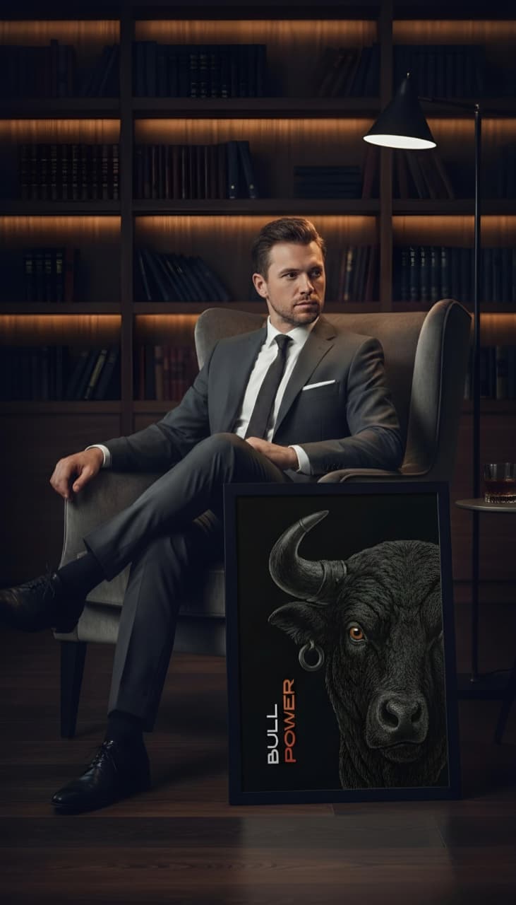 The Power Bull Gaze canvas