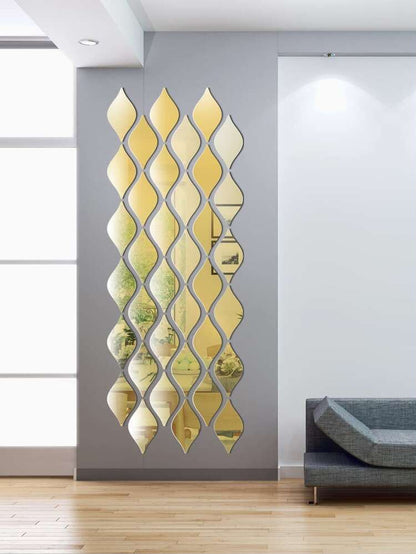 Golden Sharp Mirror Edge Wall Art