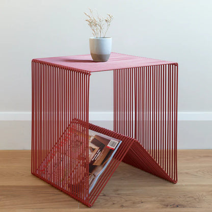 AUREAL – Cherry Red Metallic End Table