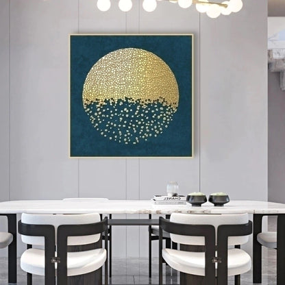 Abstract Decorative Frame in Gold and Blue