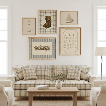 Vintage Kids Wall art l Set of 5 frames