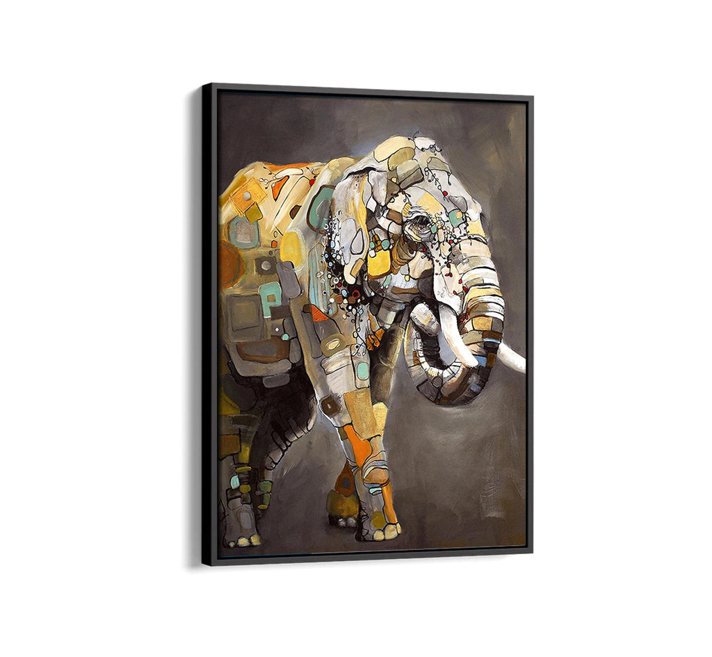 Colorful Fragmented Elephant Painting