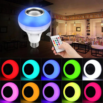 LED Fully Remote Controlled Music Light Bulb with Speaker