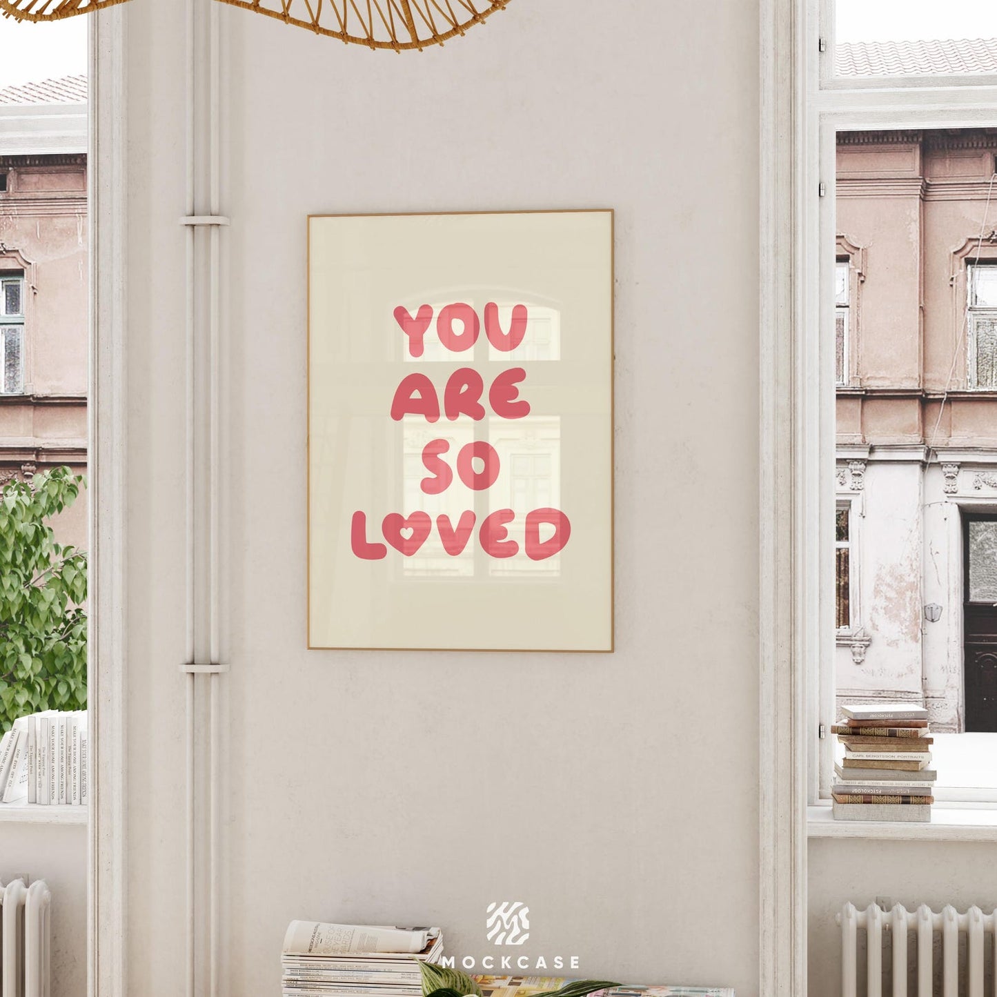 You Are So Loved Print: Pink Heart Positive Affirmation