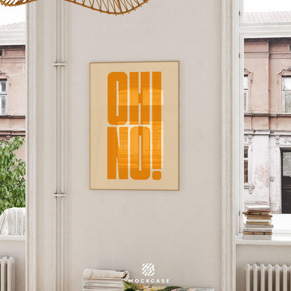 OH NO! Funny Typography Art Print