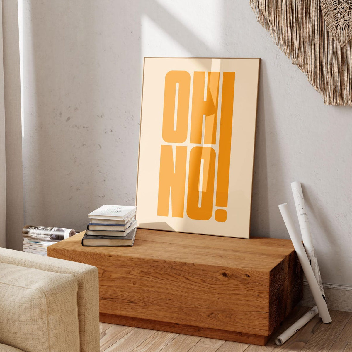 OH NO! Funny Typography Art Print