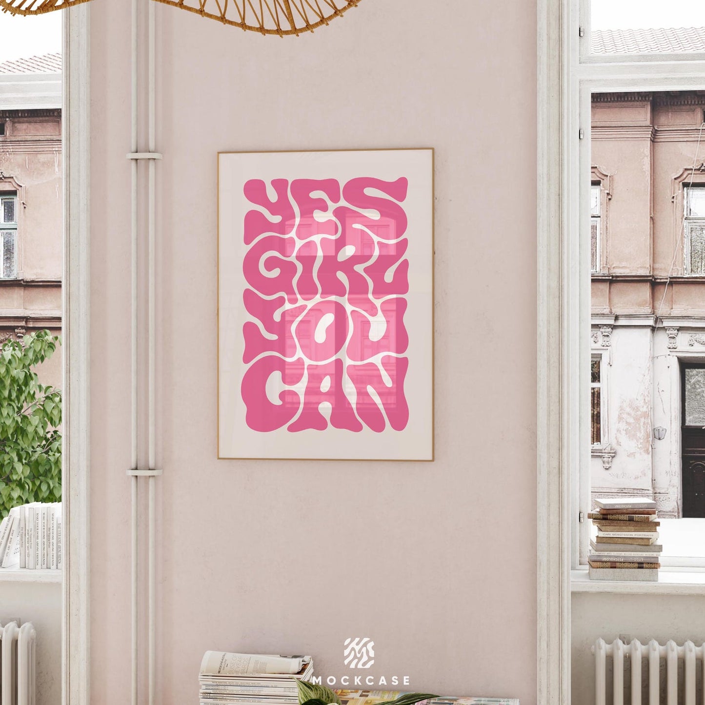 Yes Girl You Can Print: Retro Pink Typography