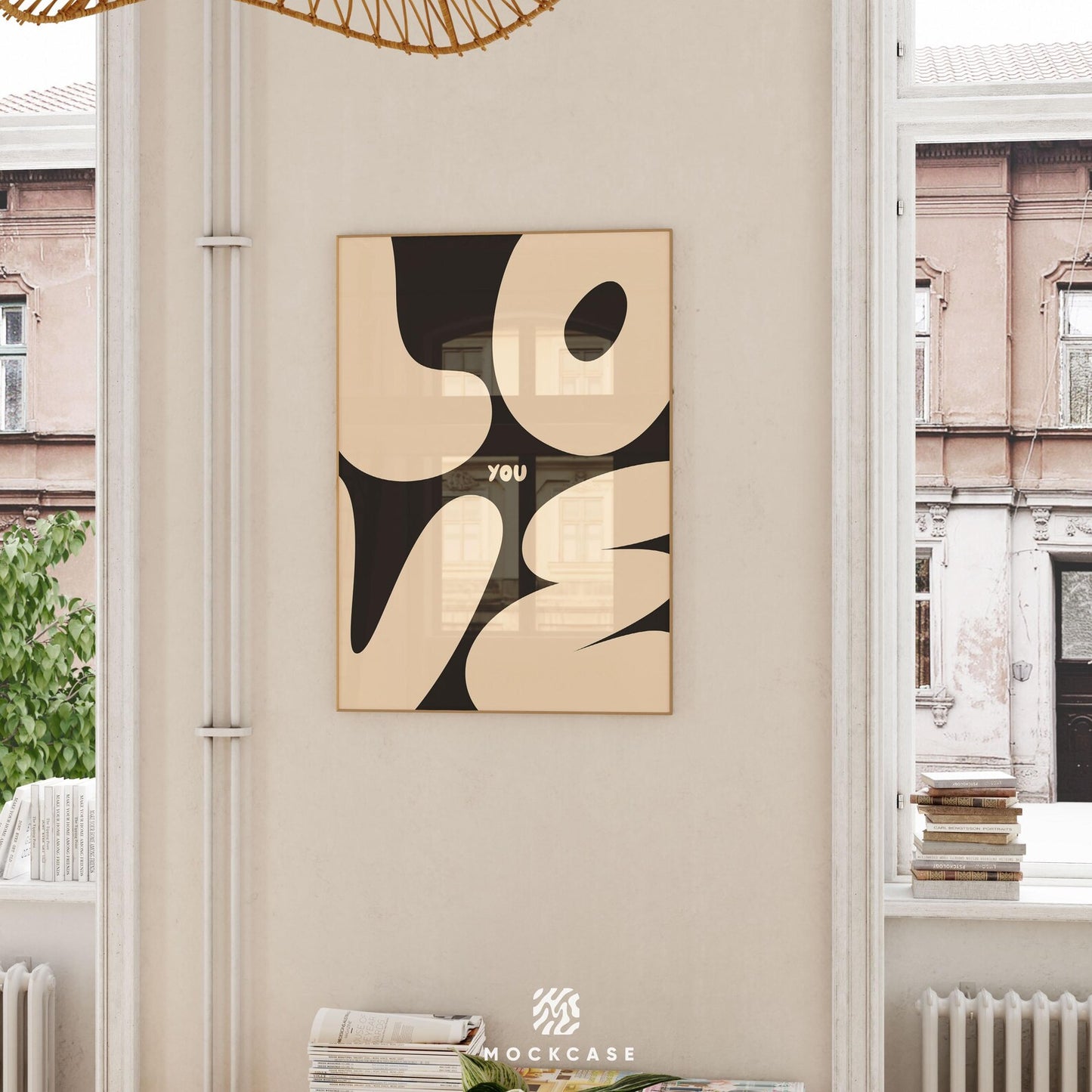 Love You Typography Print: Modern Minimalist Wall Art