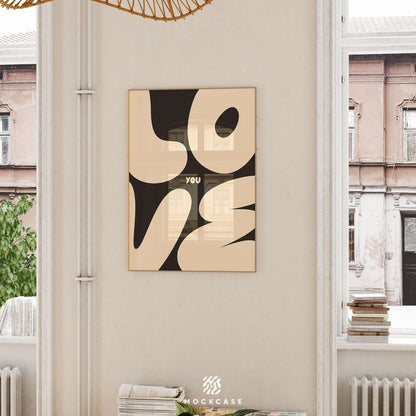 Love You Typography Print: Modern Minimalist Wall Art